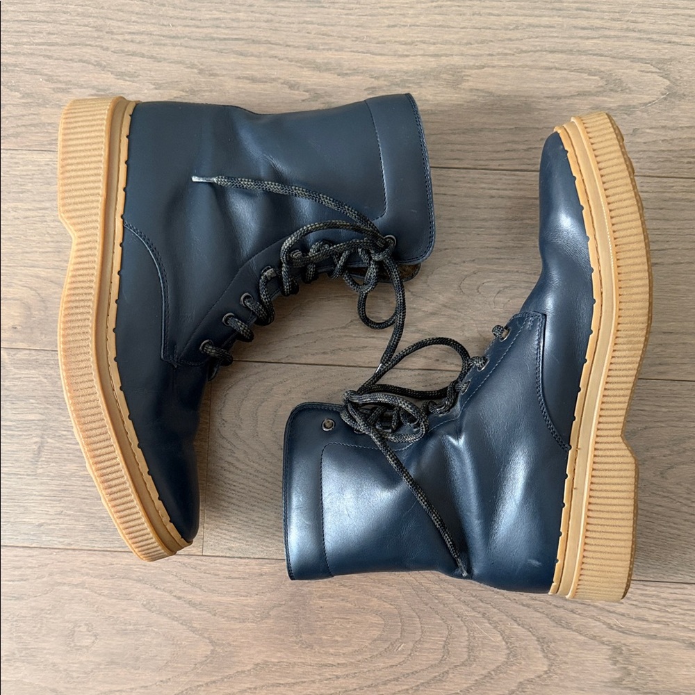 Navy Combat Winter Gum Sole Boots